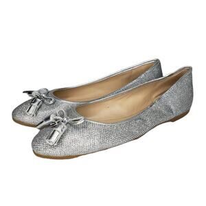 COACH BENNI Women's Metallic Gold Ballet Flats Size 8B Charms Shoes